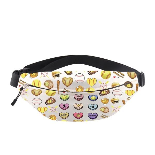 VAMSII Softball Gifts for Women Man Softball Lovers Waist Crossbody