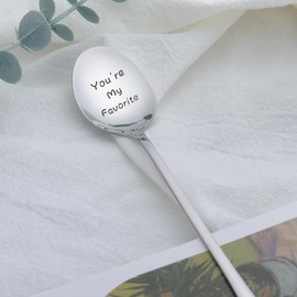 Husband Wife Anniversary Birthday Gift for Him Her Wedding Engagement Gifts for Boyfriend Girlfriend You're My Favorite Spoon Gift for Couple Christmas Gifts for Coffee Tea Lover Gifts Spoons