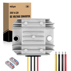 Nilight 24V to 12V Voltage Converter 120W 10A Regulator Step Down to 12VDC Waterproof DC Convert Reducer Power Supply Transformer Module for Golf Cart Scooters Trucks