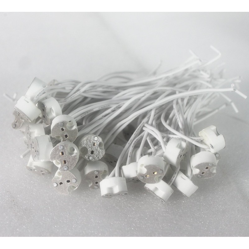 Rextin 50pcs Wire Connector Socket for MR16 MR11 GU5.3 G4