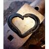 Hand Forged Large Horseshoe Heart Kissing Horses Handmade Western Decor