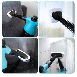 Navaris Microfibre Pads for Steam Cleaner - Set of 10 Replacement Cloths Handheld Steamer 49454 - Washable Wipes for Floor, Wall, Cleaning