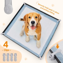 LOOBANI Dog Pee Pad Holder Clips - 4 Holder Clamps for Silicone Puppy Pad Holder - Durable, Easy to Use, Keeps Pads Secure - Perfect for Training & Indoor Use
