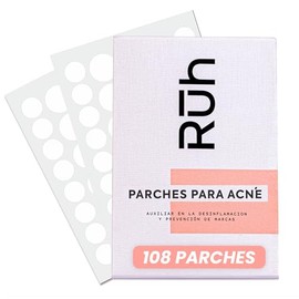 Parches para Acné 108 Pack – Parches Hidrocoloides Transparentes para Granos y Espinillas, Absorbentes y Protectores – Tratamiento Antiimperfecciones con Tecnología Hidrocoloide Avanzada Facial | RUH