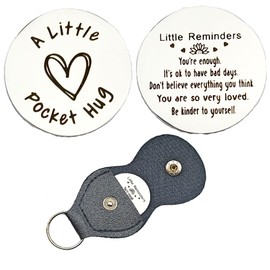 Inspirational Encouragement Gifts for Men Women Little Reminders You Are Enough Pocket Hug Tokens Keychain for Friend Positive Mental Health Gifts for Daddy Thinking of You Gift