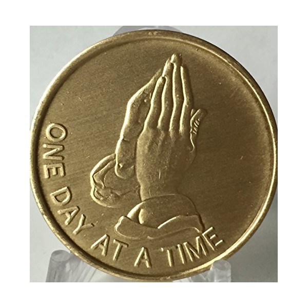 Praying Hands - Bronze AA (Alcoholics Anonymous)-ACA-AL-ANON - Sober /