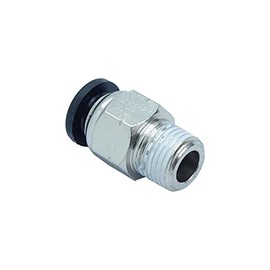 HongBoW Hardware 5 Pcs Pneumatic Straight Male Connector PC1/4-N01 1/4" Tube OD X 1/8 NPT Male Pipe Push to Connect Fitting