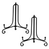 Deolven Iron Plate Stand, 2 Pack 4 Inch Black Metal
