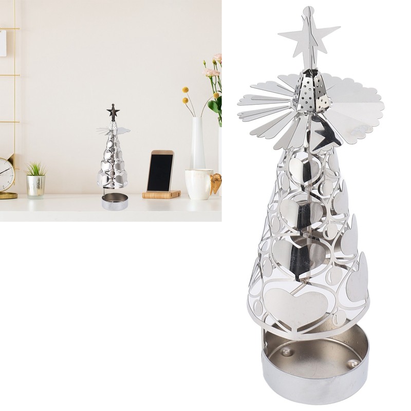 Spinning Candle Holder Rotating Candlestick Set for Romantic Wedding Christmas