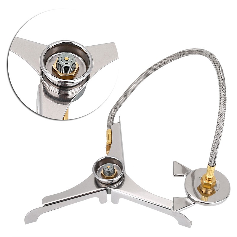 Outdoor Mini Stove Burner Converter Long Cylinder Tank Gas Adapter