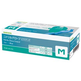 [サラヤ] ニトリルグローブ エクステンド ブルー Mサイズ 200枚入 粉なし パウダーフリー 50968