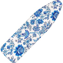 Ironing Board Cover and Pad 15x54 Inch Standard Ironing Board Cover with Elastic Edge and Hook and Loop Fasteners Scorch and Stain Resistant Cotton Ironing Covers with Thick Padding