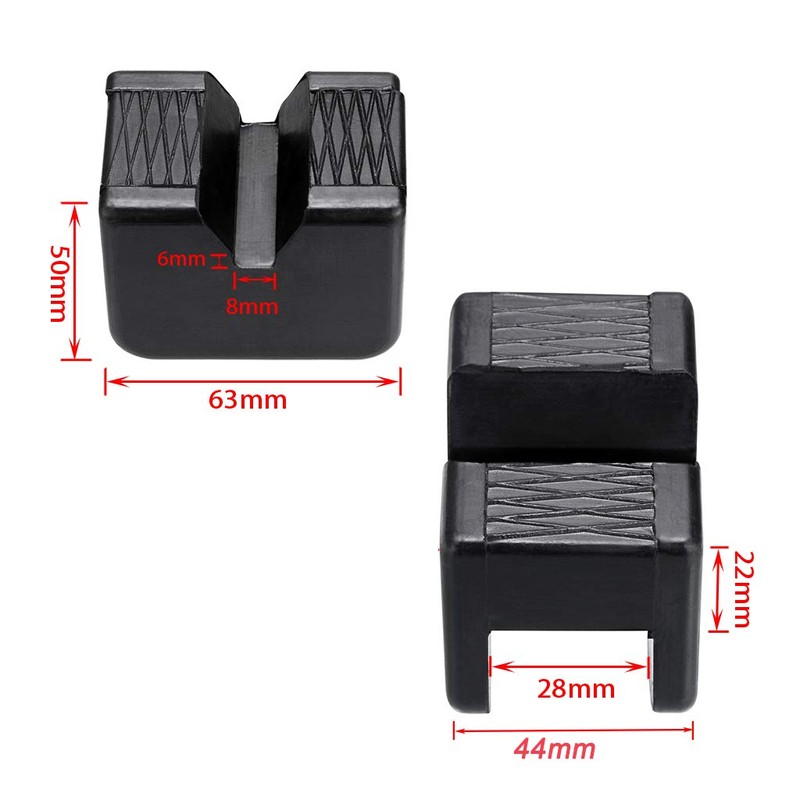 Skelang 2 Pcs Jack Stand Pad, Axle Stand, Universal Slotted