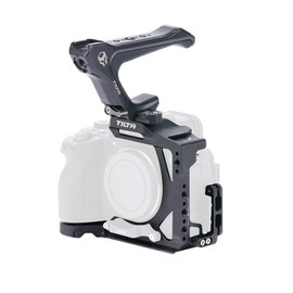 TILTA Half Camera Cage Lightweight Kit for Sony A7R V Compact NATO Top Handle with 18mm NATO Rail Attachment, Black TA-T46-A-B