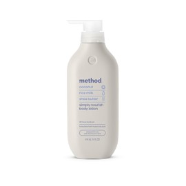 Method Method Body Lotion, Simply Nourish, Coconut, Rice Milk + Shea Butter notes, 24 Hours of Moisture 14 oz