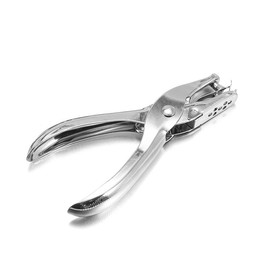 6mm Single Hole Punch, Silver Paper Puncher Hole Pliers for School Office Home Study - 8 Sheet Capacity