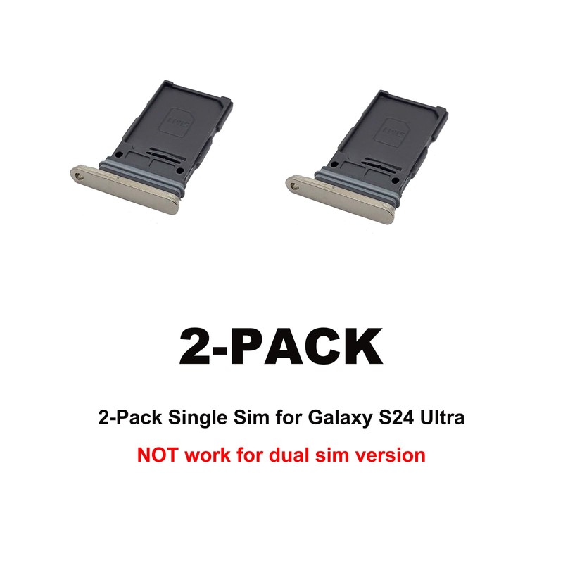 2 PCS for Galaxy S24 Ultra Single SIM Card Tray