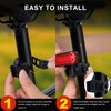 KunHe 4 Pack USB Rechargeable Bike Tail Lights Super Bright