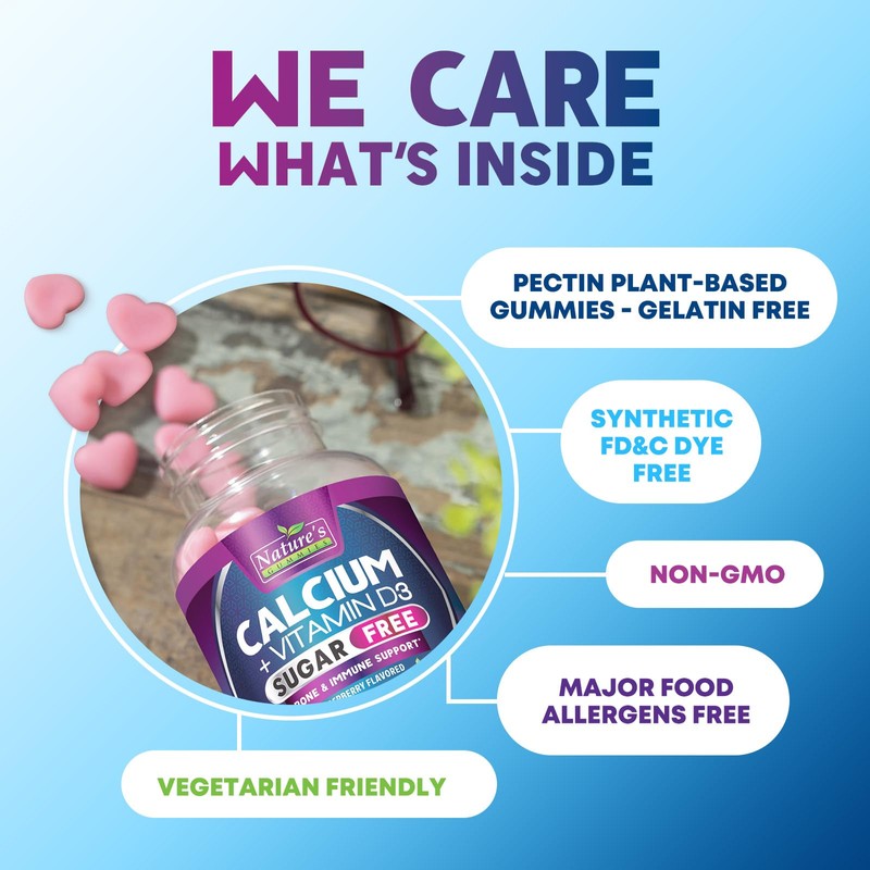 Calcium Supplement Gummies - Sugar Free Calcium Gummy with 400