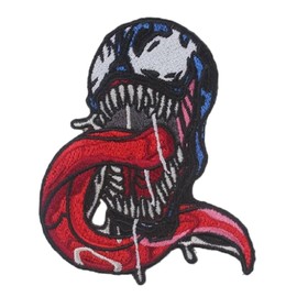 Venoms Character Face with Tongue 3" Tall Embroidered Patch