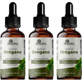 Árbora Aceite de Orégano 70% carvacrol con oliva para consumo 3 pack