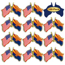 12/ Pack-American State Arizona Flag Lapel Pins Bulk -1.5” United States America US USA AZ Badge For Men Women Patriotic Souvenir