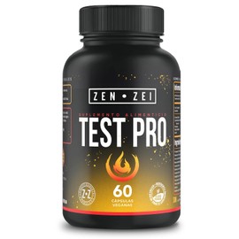 ZENZEI - Test Pro – 60 Cápsulas Veganas para Fuerza y Energía – Con Maca Amarilla, Potasio y Zinc – Suplemento 100% Natural Ultra-Premium