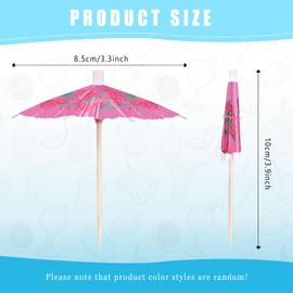 GeeRic 144Pcs Cocktail Umbrella Parasol, Assorted Colors Fancy Drink Umbrella Toothpicks Cocktail Decorations for Decor Drinks, Party, Bar, Dessert