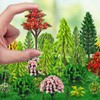 QUOZUO 38PCS Mini Model Miniature Trees, Mixed Model Colourful Trees