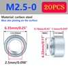 Qrity 20Pcs Rivet Nuts, M2.5-0mm Self Clinching Nuts, Carbon Steel