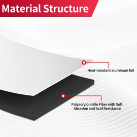 Aggsound Battery Insulation, Car Battery Insulation Blanket ,Car Battery Wrap for Cold Weather, ‌Preserve Against Radiant Heat, Acid Neutralization, and Easy Installation, 40"x7",1PCS