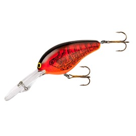 Norman Lures DD22 Deep-Diving Crankbait Bass Fishing Lure, Freshwater Fishing Accessories, 3", 5/8 oz, Chili Bowl