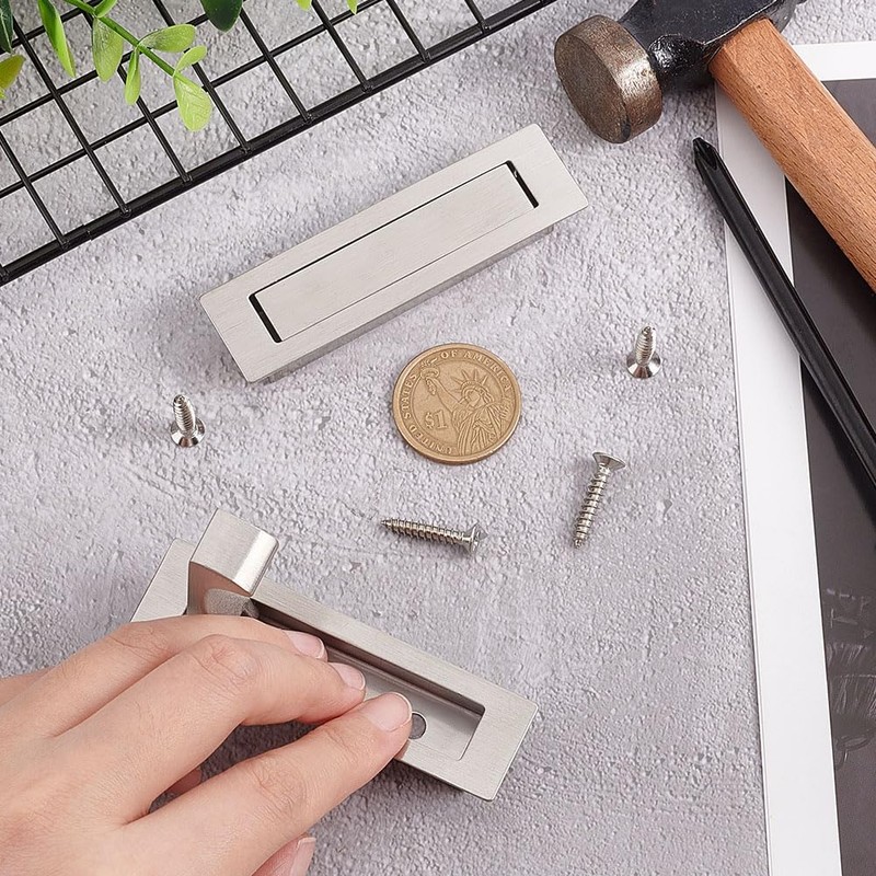UNICRAFTALE Barn Door Handle Rectangle Sliding Door Handle 8cm 304