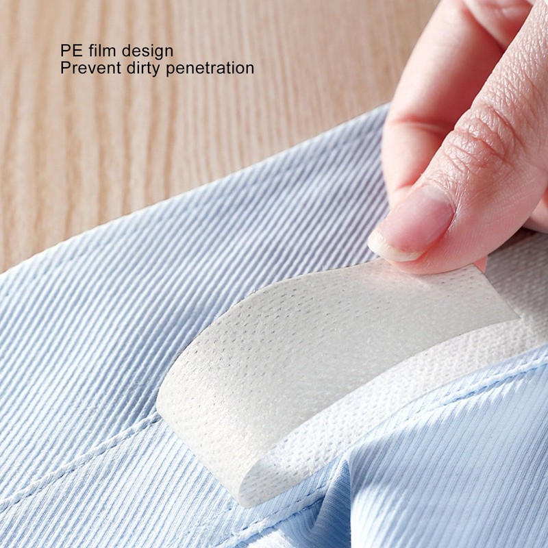 2 Rolls Disposable Collar Protection Sweat Pads, Shirt Neck Liner