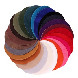Angoily 25 Pcs Suede Fabric Oval Patches Kit for Sweater Repair DIY Applique Accessories for Elbow Protection Multi Color Patchwork Stickers for Clothing Reinforcement and Decoration