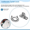 FutureHight 20 Sets Marine Grade Twist Lock Fasteners Rotary Knob
