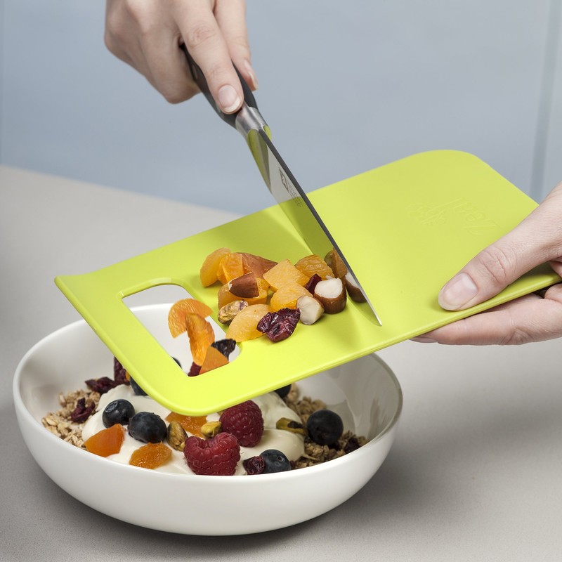 Zeal L202L “Straight To Pan” Slim Kitchen Chopping Board, Plastic,