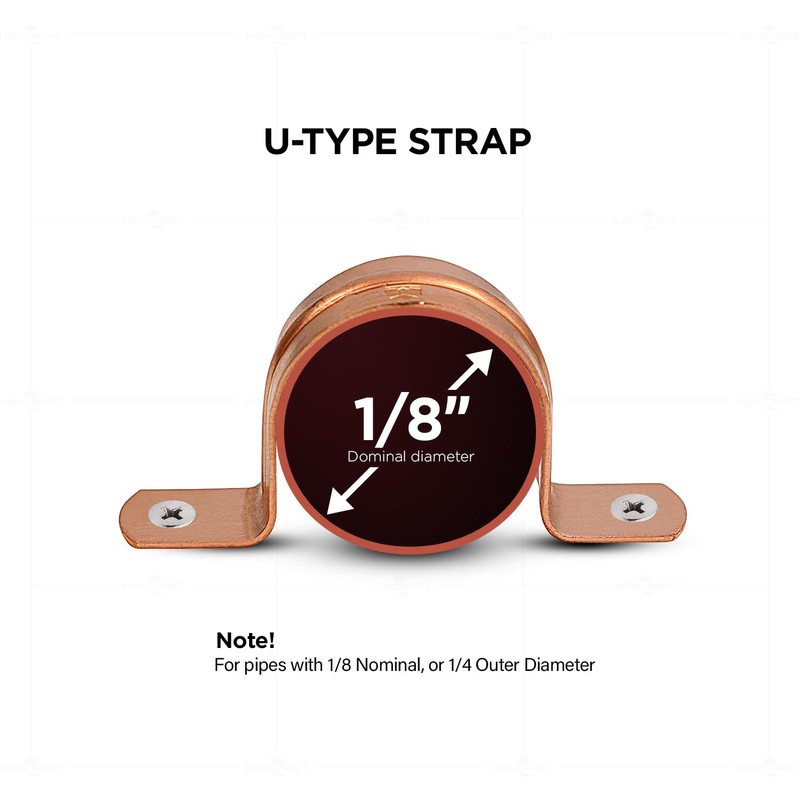 Everflow Supplies TSLN0018 Tube Strap Without Nails for 1/8" Nominal