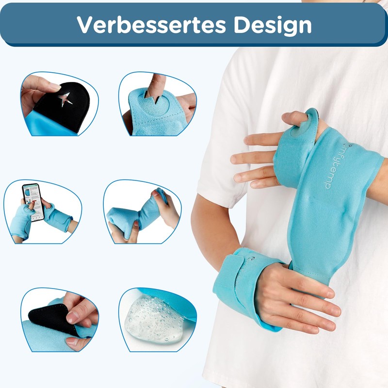 Comfytemp Cooling Cuff Wrist with Velcro Strap (2 Pieces), Gel