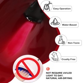 SALROAL Nail Polish Set,6 Colors Christmas Glitter Red Green Silver Quick Dry Natural White Black Red Glitter Nail Polish Quick Dry Nail Lacquer,Sparkle Winter Nail Art Manicure Gift for Girls Women