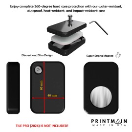 Printmain Tile Tracker 24 Car Case for Vehicles Tile Pro Hidden Magnetic Case USA Made