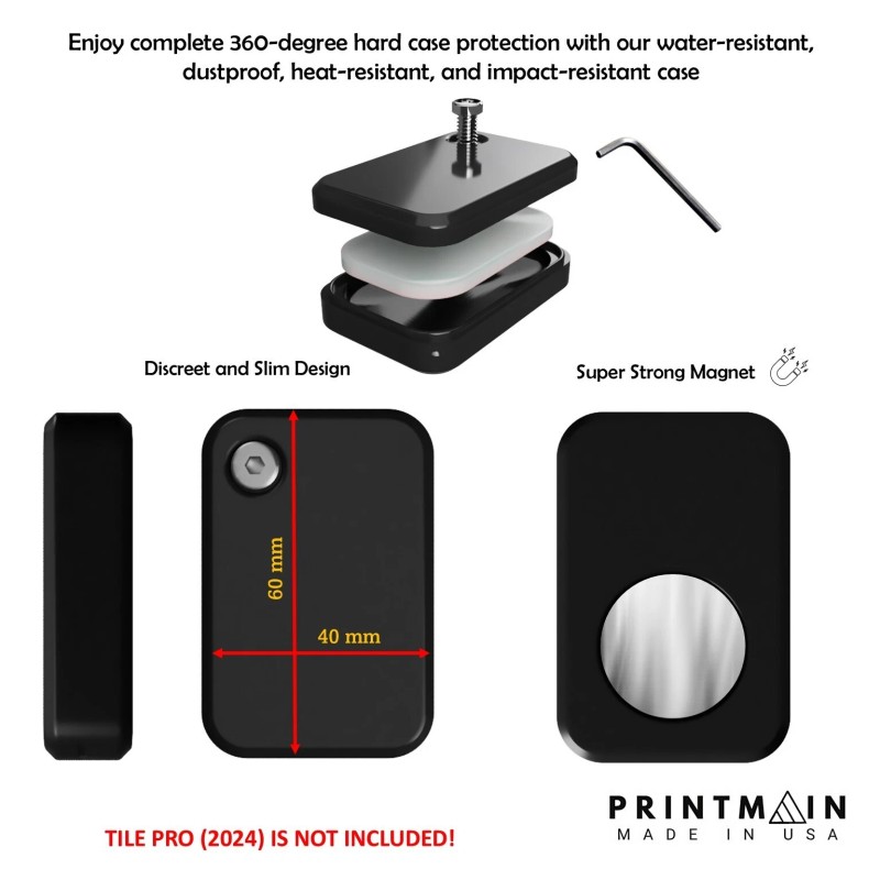 Printmain Tile Tracker 24 Car Case for Vehicles Tile Pro