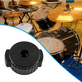 Jiozermi 6 Pcs Black Cymbal Nuts Drum Accessories, 8mm Plastic Quick Release Cymbal Nut Cymbal Mate Nut for Percussion Drum Kit Parts Accessories