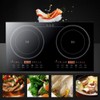 DYRABREST Electric Dual Induction Cooktop,Countertop Double Burner with Adjustable Temperature-Portable