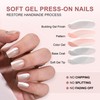 WAFOLOZE Gel Press On Nails Square - Short Fake Nails