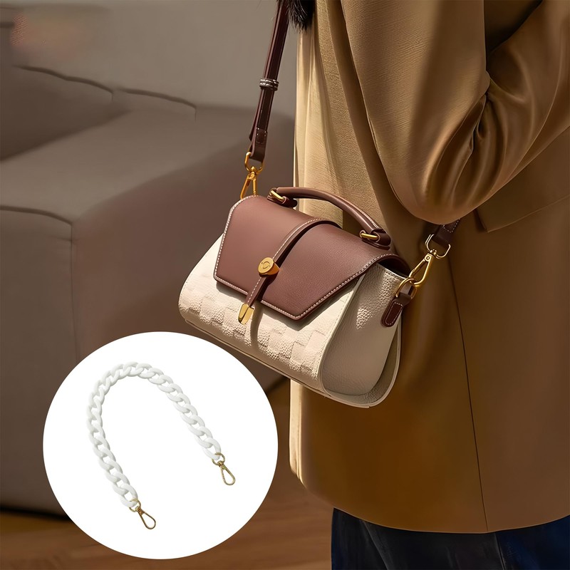ZCLGOOD 17.7 Inch Acrylic Purse Chain Strap Decorative Replacement, Plastic