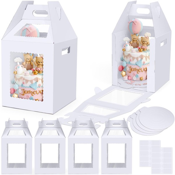 Naleyber Naleyber Tall Cake Boxes for Tier Cakes with Cake