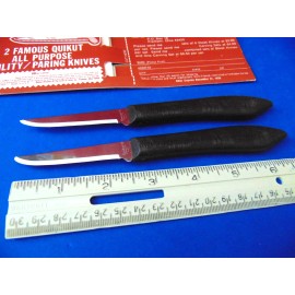 Quikut 2 Pack Vintage Famous Quikut All Purpose Utility Paring Knives Made in USA New