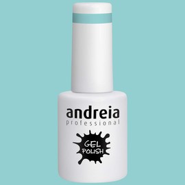 Andreia Professional Semi-Permanenter Nagelgel-Lack für UV/LED-Lampe - Intensiver Glanz und 4 Wochen haltbare French Manicure Nagelgel-Lackierung - Farbe 201 Blau - Die Grüntöne - 10.5 ml