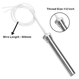 DERNORD Immersion Cartridge Heater 120V 200W Hot Rod Heating Element Replacement 1/2 Inch Thread